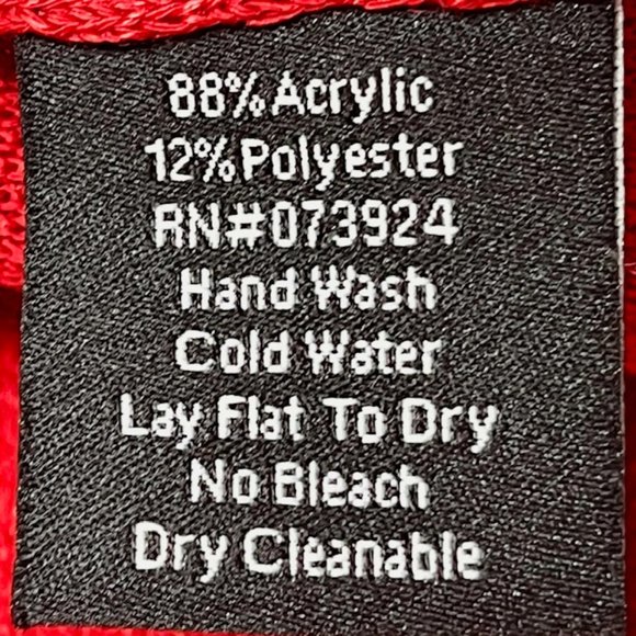 Misook Sparkly Mid-Hip Knit Blazer Pockets - Red - XL* - Picture 10 of 10